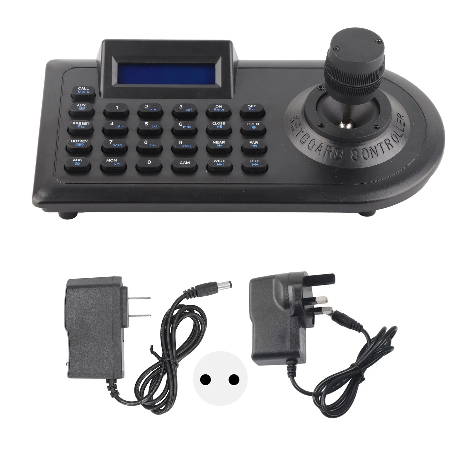 3D PTZ Camera Controller Camera Control Device Strong Compatibility LCD Display with Joystick for Public Security Surveillance