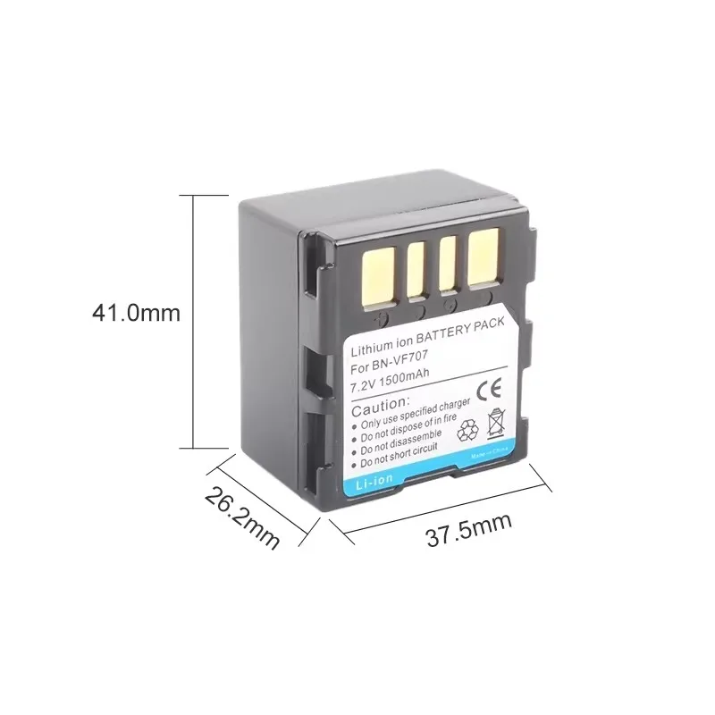 Batterie de caméra 7.2V 1500mAh BN-VF707 pour JVC VF733 MG505 VF714AC MG57 MG77