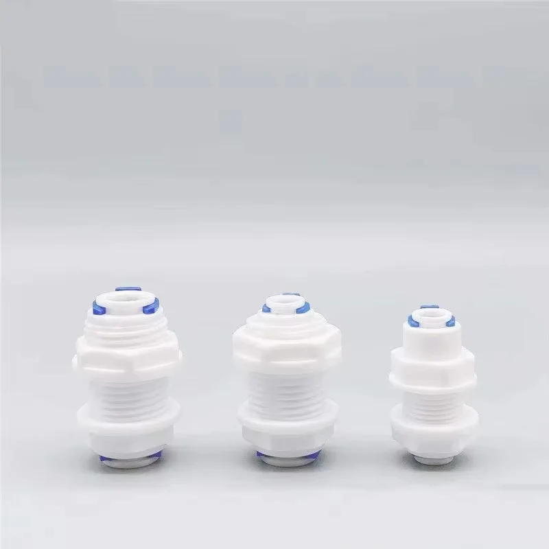 

Reverse Osmosis System Straight Bulkhead Equal 1/4" 3/8" OD Hose Connection Coupling RO Water Plastic Quick Fitting Connector