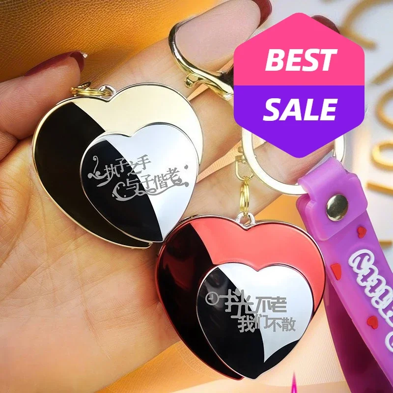 New Creative Love Pendant Jet Lighter Pink Flame Windproof Metal Butane Refillable Cool Portable EDC Gadget for Men Women view 5