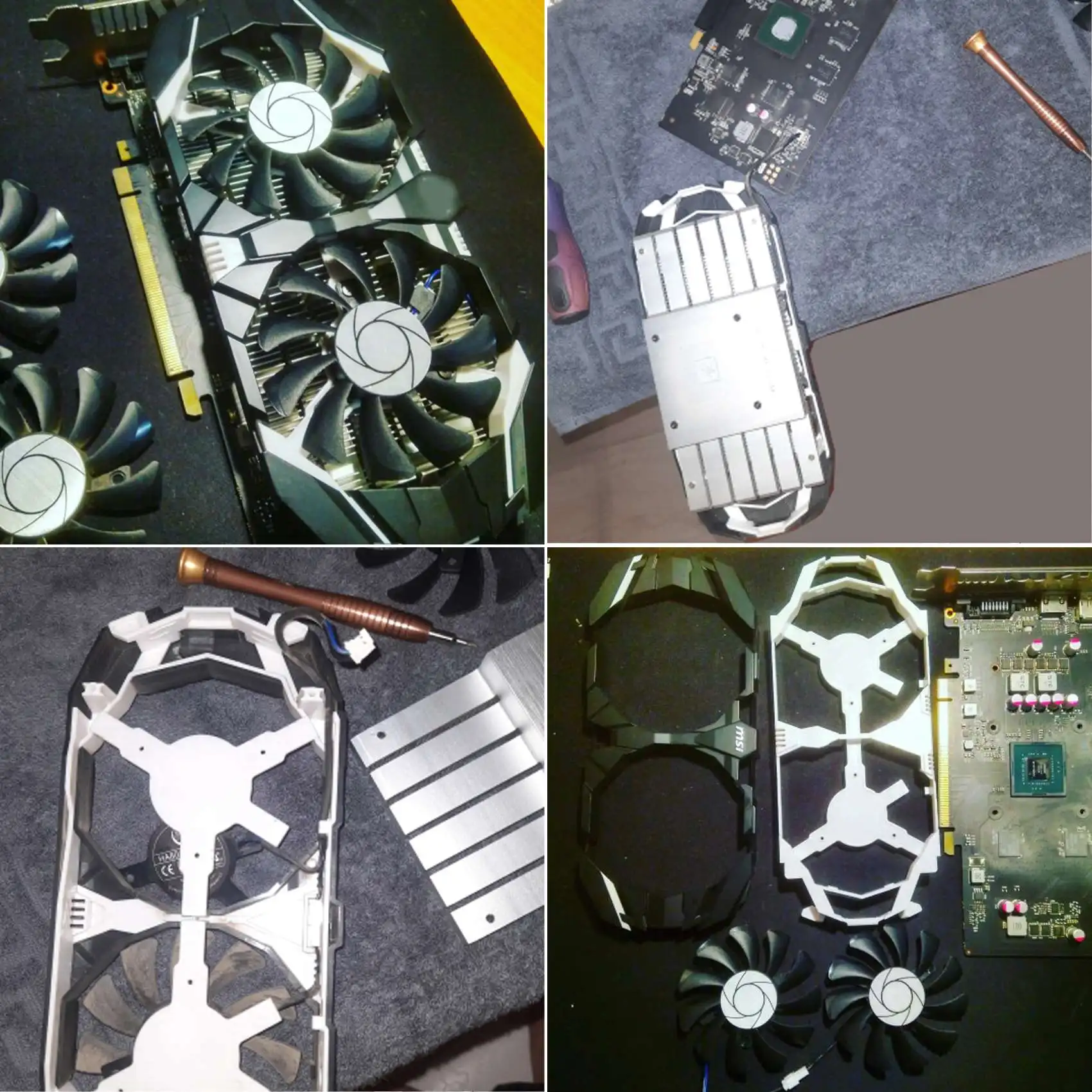 75mm 2Pin GTX1050Ti GPU Cooler DUAL Fan for MSI Geforce GTX 1050Ti GTX-1050-Ti-4GT-OC Graphic Card