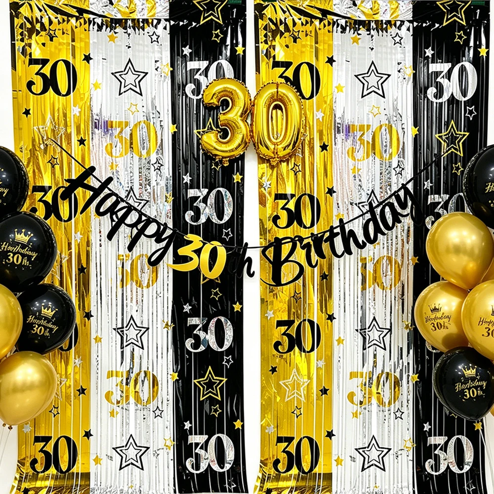 30e verjaardag decoratie achte - Party Banner Gold recensie en prijs