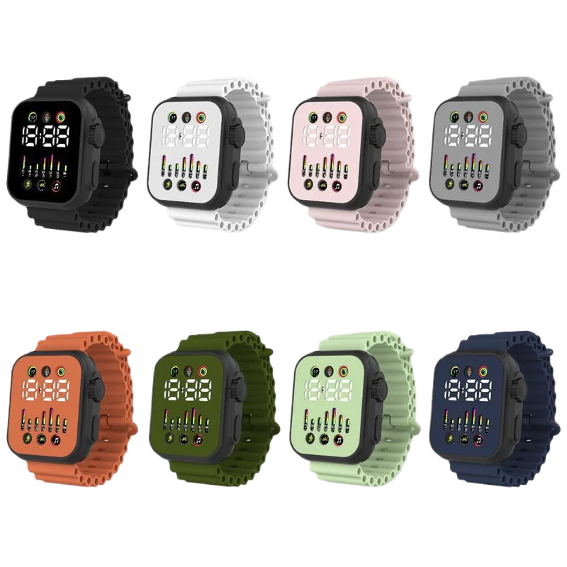 ساعة رياضية LED جديدة للرجال والنساء مع عرض أسبوعي، ساعة إلكترونية بسيطة للزوجين في المدارس المتوسطة والطلاب الابتدائيين