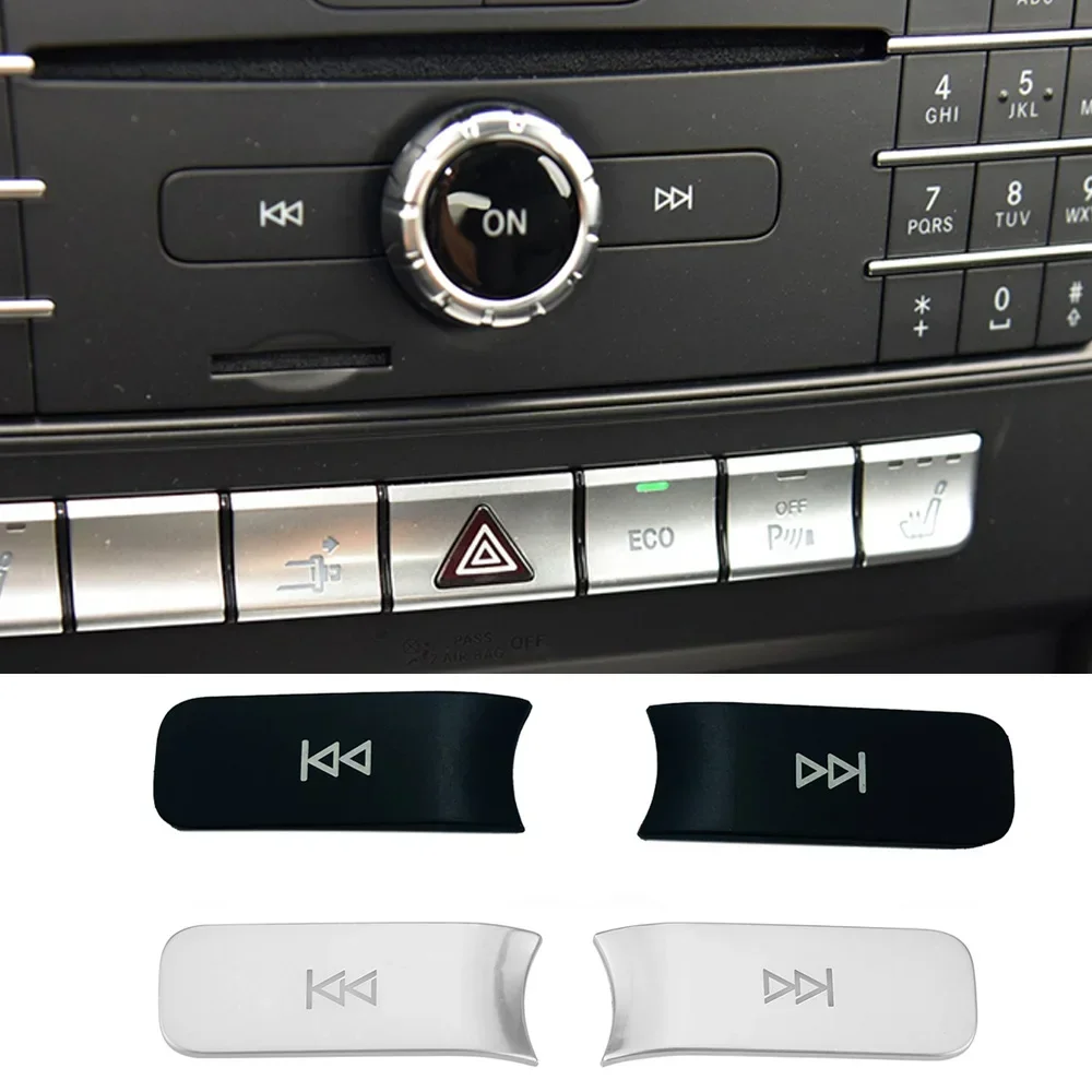 Car Console Multimedia Volume Button Trim Sequins Cover Sticker For Mercedes Benz A B C E GLA CIA ML GL SLK  W176 W245 W204 W212