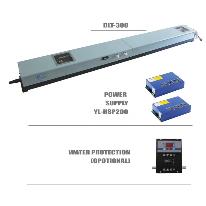 New Yongli DLT-300 300W Sealed CO2 Laser Tube for Co2 Laser Cutting Machine with 1 Year Warranty and Long Service Life