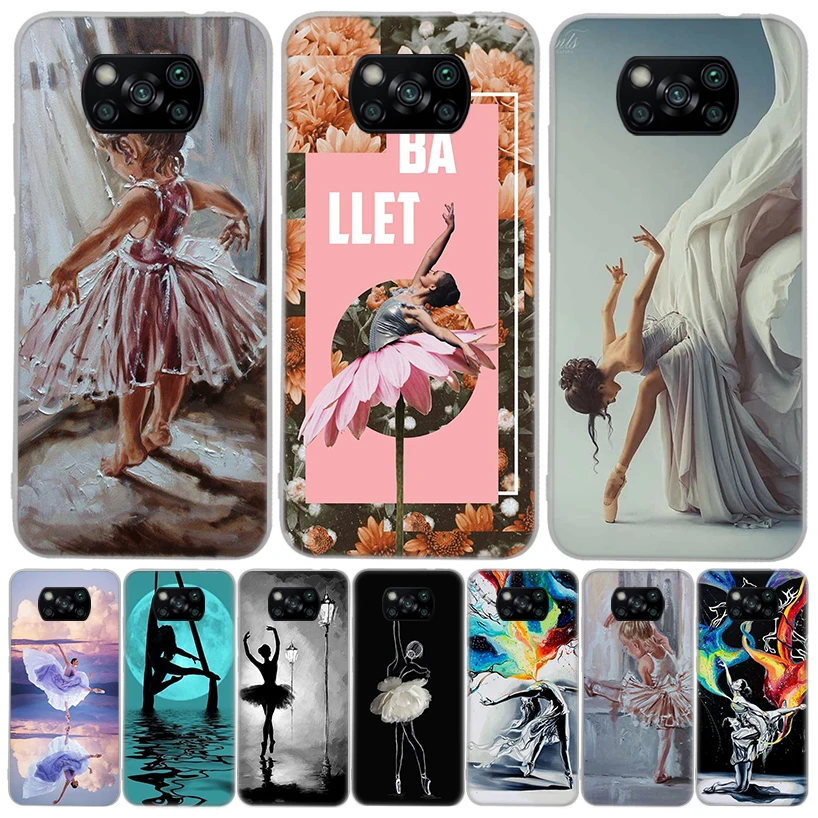 Ballerina Ballet Dancing For Xiaomi Mi 11T Pro 11 Lite 11i 12X 12 13 12T 10T 9T 10Lite 5G Phone Case 10 9 8 Ultra 6X 5X CC9 Hous