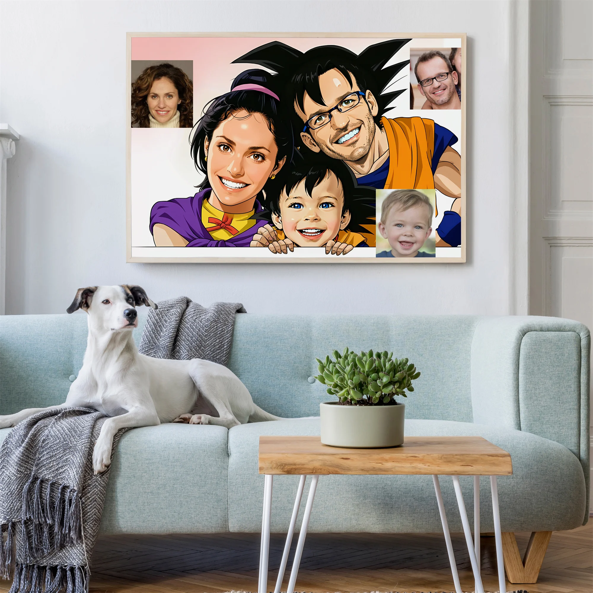 

Personalized Cartoon Portrait Dragon Ball Poster Customized Printing Men Women Children\'s Birthday Gift Home Canvas Painting