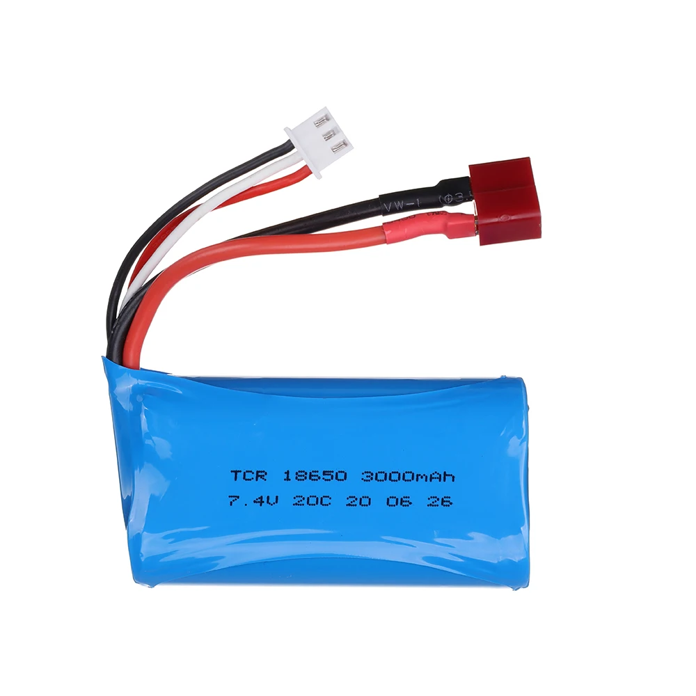 Paquete de batería de litio 7,4 V 2500mAh 2S 18650 para piezas de coche RC batería recargable de iones de litio de 7,4 voltios con protección contra sobrecarga