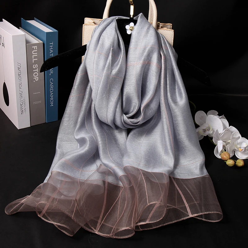 シルクスカーフショール-レディースファッション-多用途-春秋冬-ラップ-2025新作-多機能-韓国風-ロング長方形