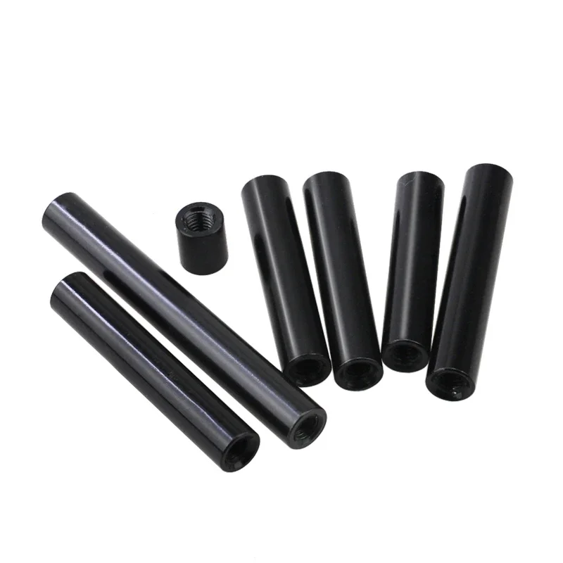 10pcs M3 Aluminum Column post M3*6/8/10/12/15/20/25/30/35/37..100mm Black Aluminum round standoff spacer Spacing screws RC Parts