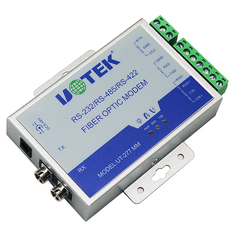 

UOTEK UT-277 industrial RS232 485 422 to fiber optic serial converter adapter RTS