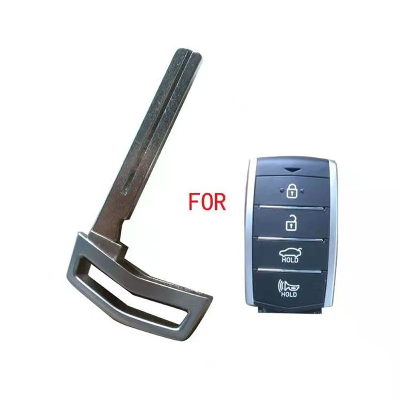 ใหม่แทรกขนาดเล็ก Keyless ฉุกเฉินที่ว่างเปล่าสมาร์ทรถระยะไกล Uncut Key Blade สำหรับ Hyundai Genesis G70 G80 G90 2017 2018