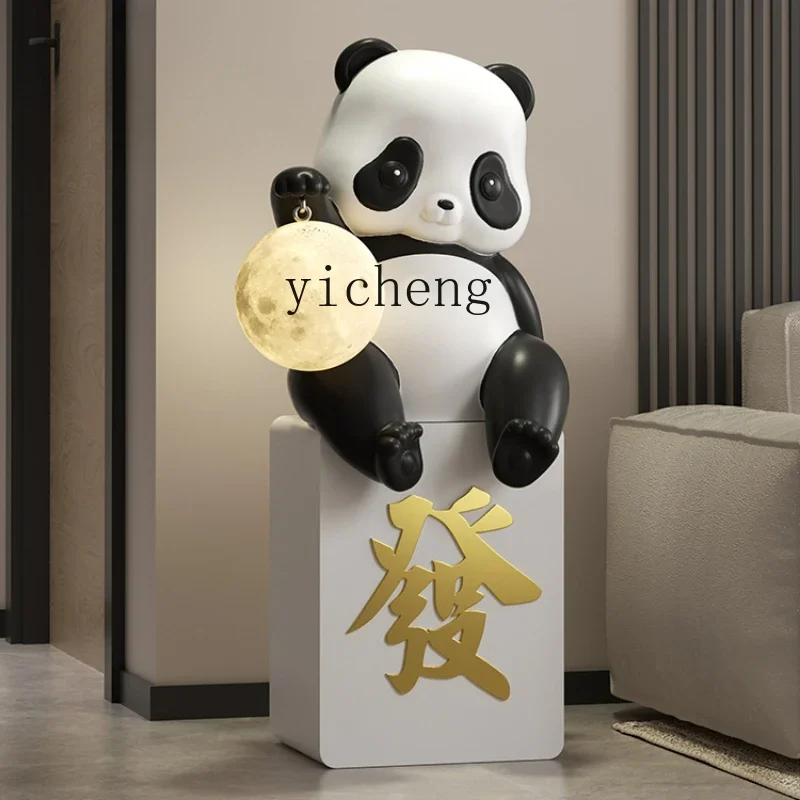 

Panda Living Room Large Floor Ornaments TV Cabinet Sofa Side Table Housewarming Gift
