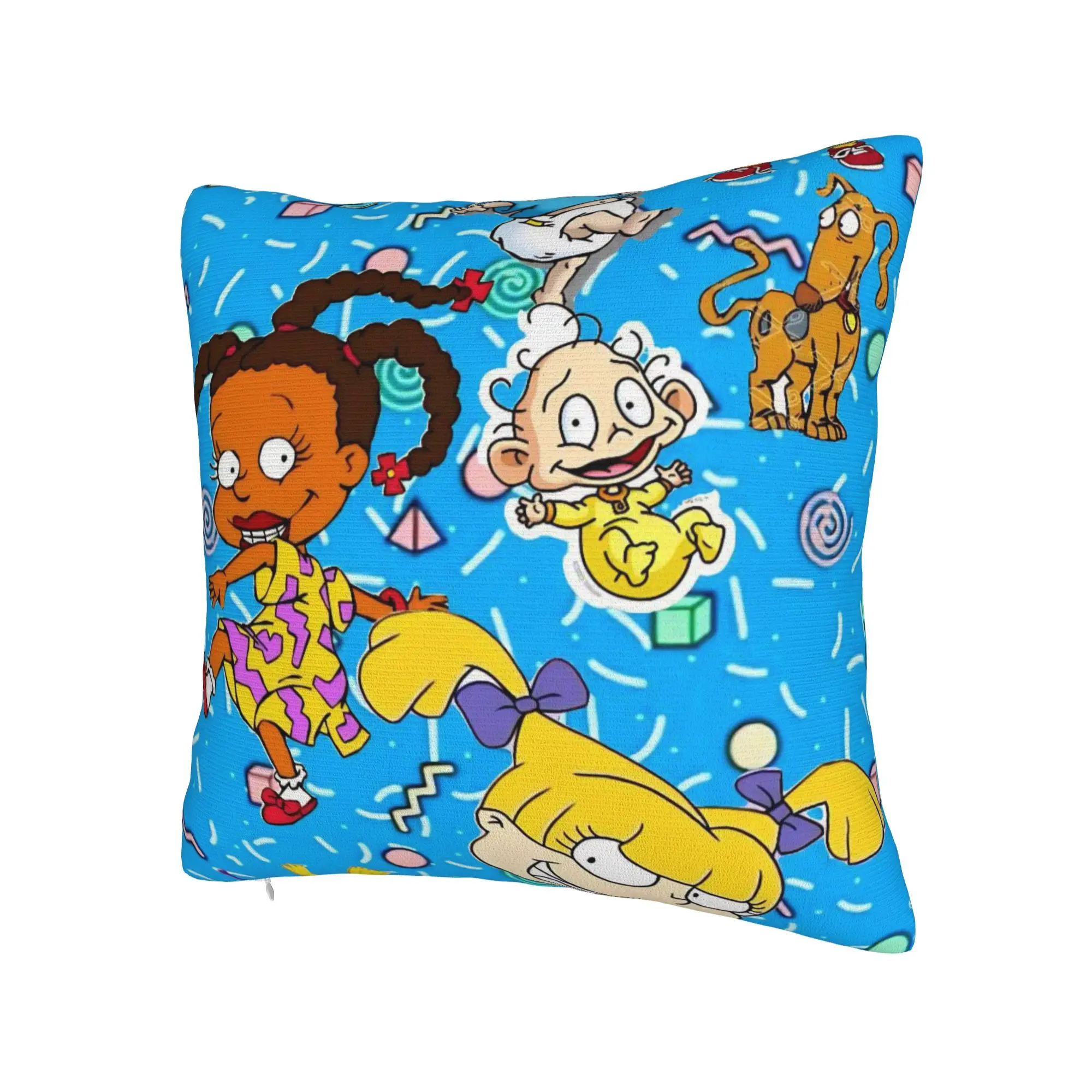 Decorative Pillowcase Cartoon R-Rugrats Merchandise Seater  Pillow Case Cover Square Multiple Sizes