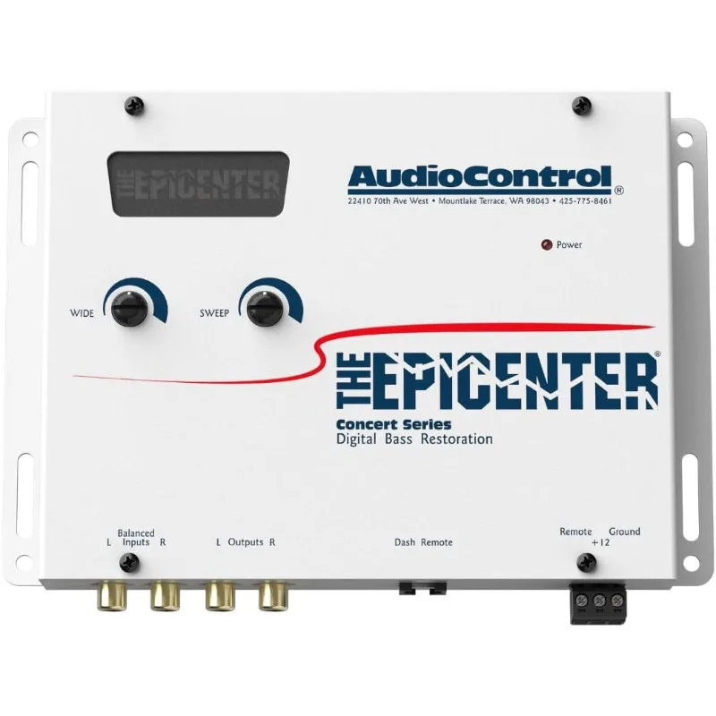 The EPICENTER Bass Restoration Processor, Car Audio Bass Booster Expander with Remote (White)