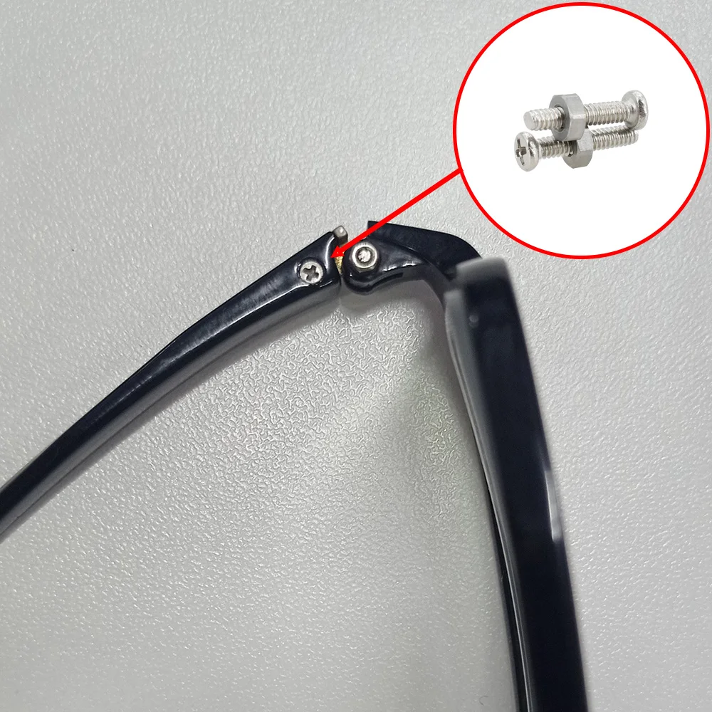 Tornillos pequeños M1 M1.2 M1.4 M1.6, juego de tuercas para reloj, gafas de acero inoxidable, Phillips, cabeza redonda cruzada, placa base, Kit de