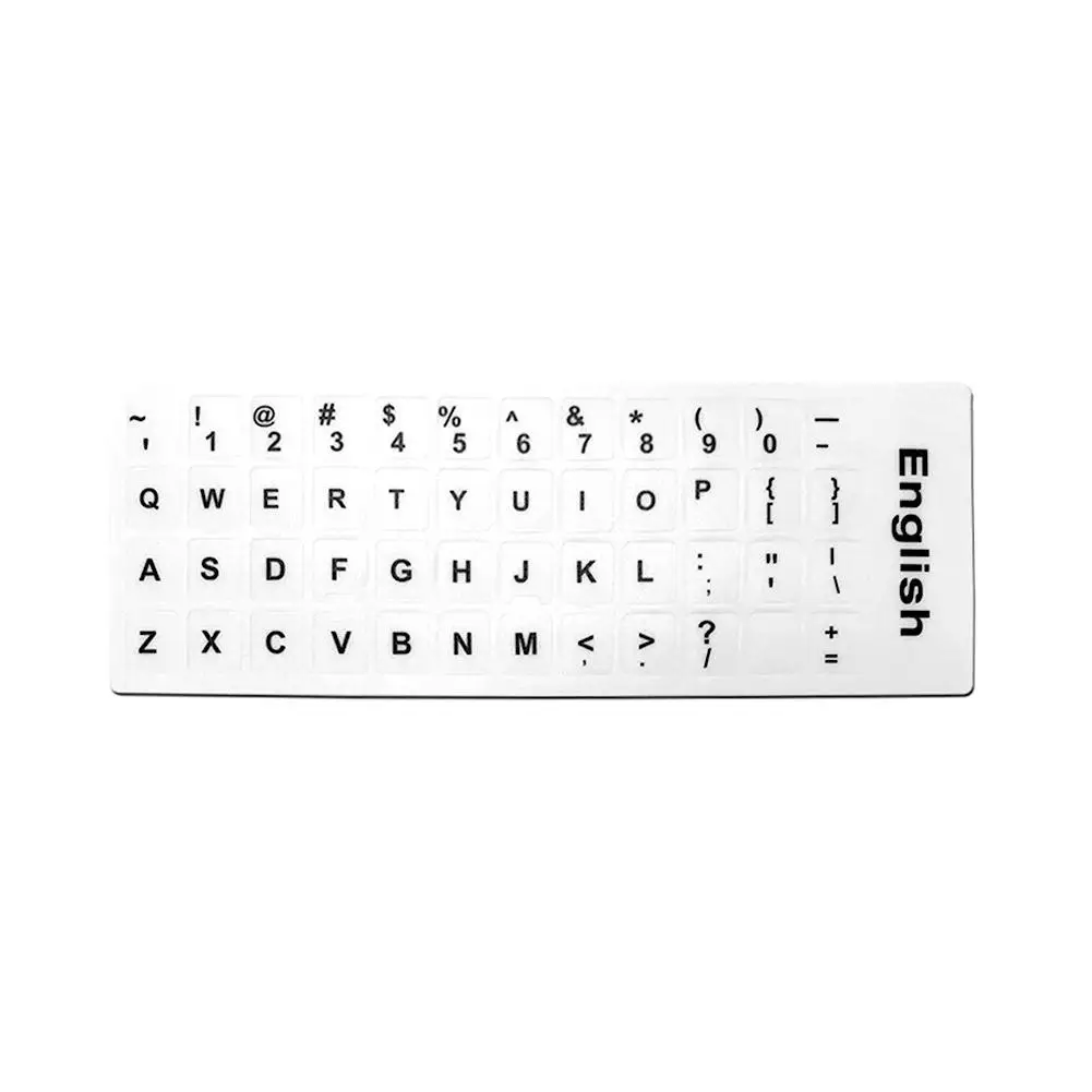Inglês Letras Fosco PVC Teclado Adesivos, Teclado para Tablet, Notebook, Computador, Desktop, J1d1