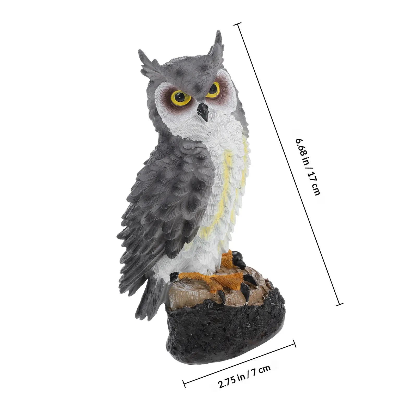 Estatua de Búho de Resina Realista, Impermeable, Decoración para Jardín, Patio, Terraza, Escultura de Búho Duradera, Adorno de Jardín de Resina