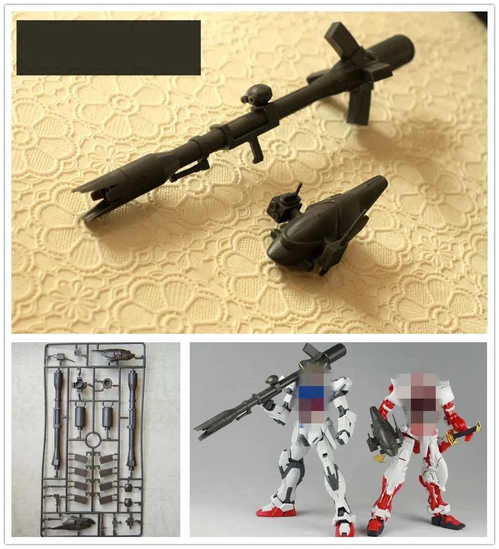 MGS Strike Rocket Gun and Astray Scout BuCUE Head set for MG 1/100 model D005