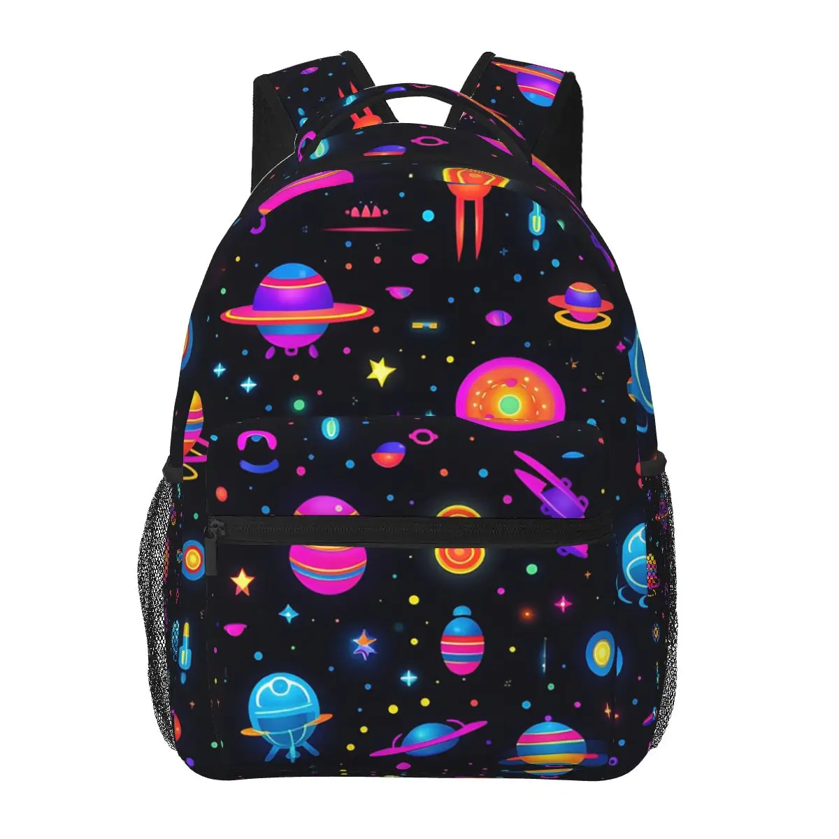 

Colorful Neon Glowing Planet Student Backpack School Bag Hiking Travel Daypack for Boys Girls Fashion Bookbag Shoulder Bags