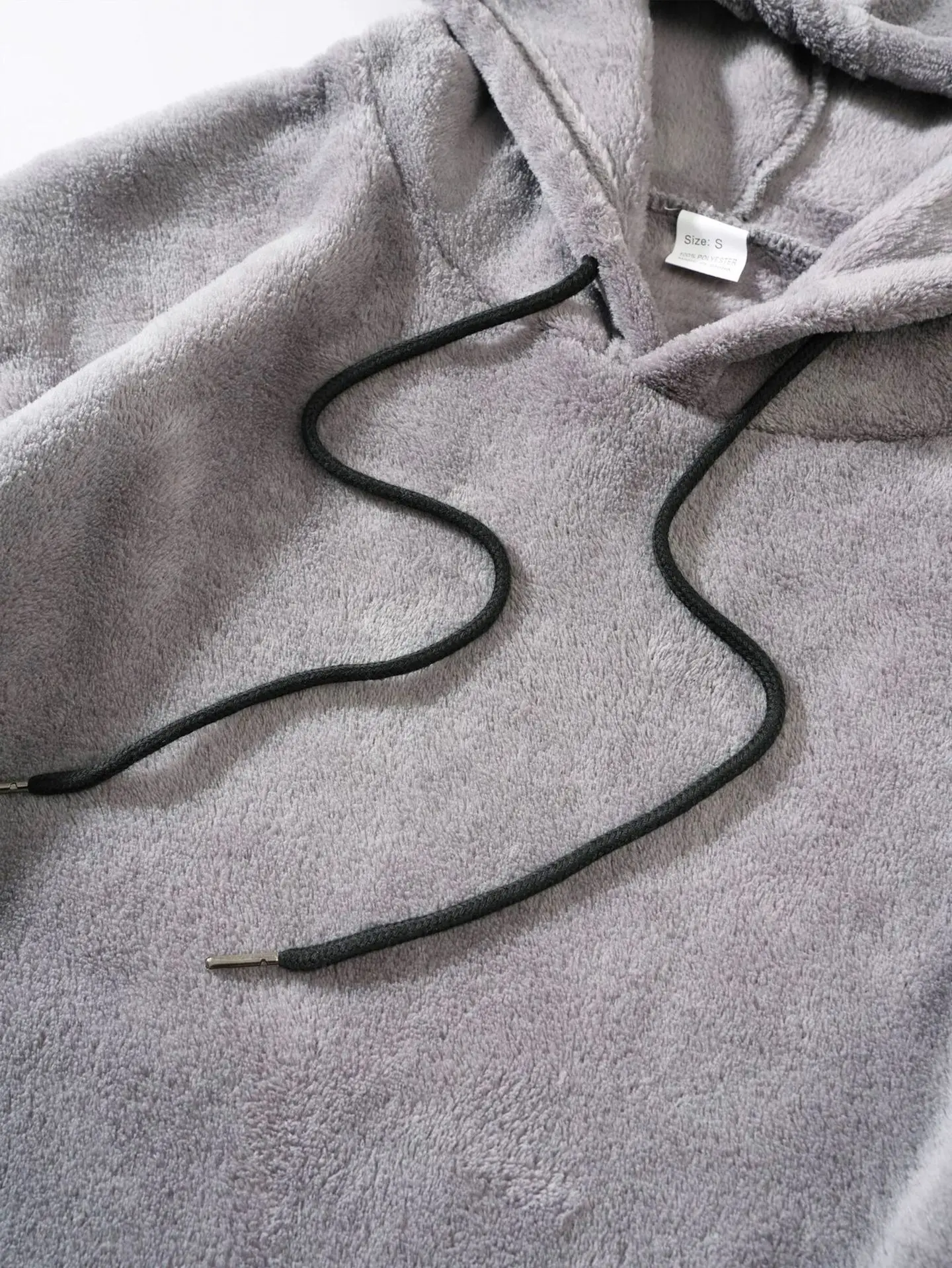 Herren Weiches Warmes Flanell Zweiteiler Set Übergroßer Kapuzenpullover mit Kordelzug Lose Hose Lässige Hauskleidung Herbst Winter Tägliche Kleidung – Detail 39