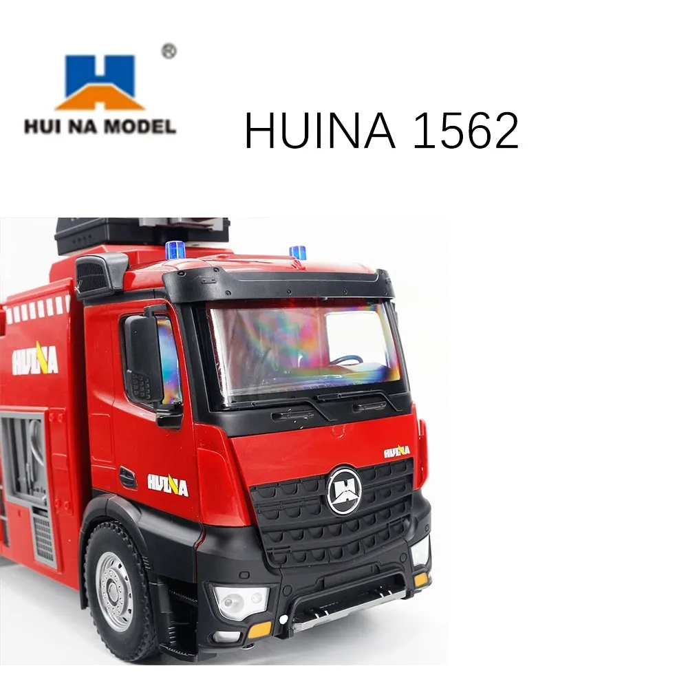 HUINA RTR 1/14 2.4G 1562 RC 원격 조종 박스 물 분사 가능 소방차 배터리 TOUCAN 야외 장난감 소년용 TH18050