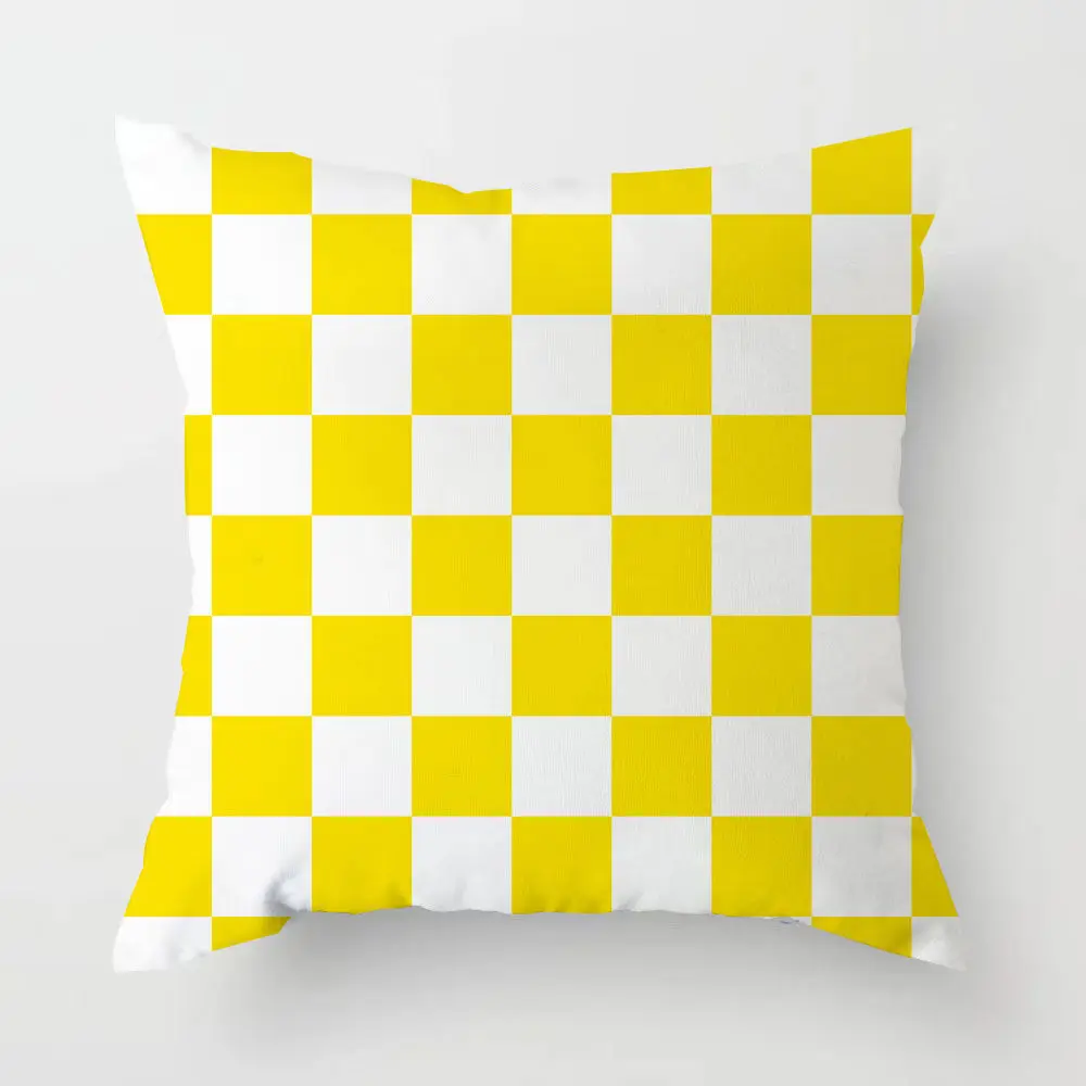Sofa Throw Pillow Set Checkerboard Backrest Black and White Living Room Bedroom Home Throw Pillow Cushion Set Home Decoration