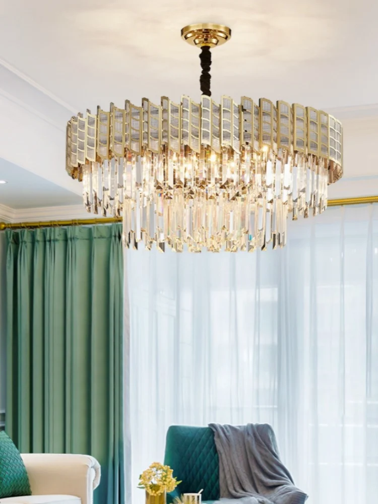 

Light Luxury Ceiling Crystal Chandelier Home Decoration Living Room Master Bedroom Dining Room Kitchen LED Lighting Fixtures