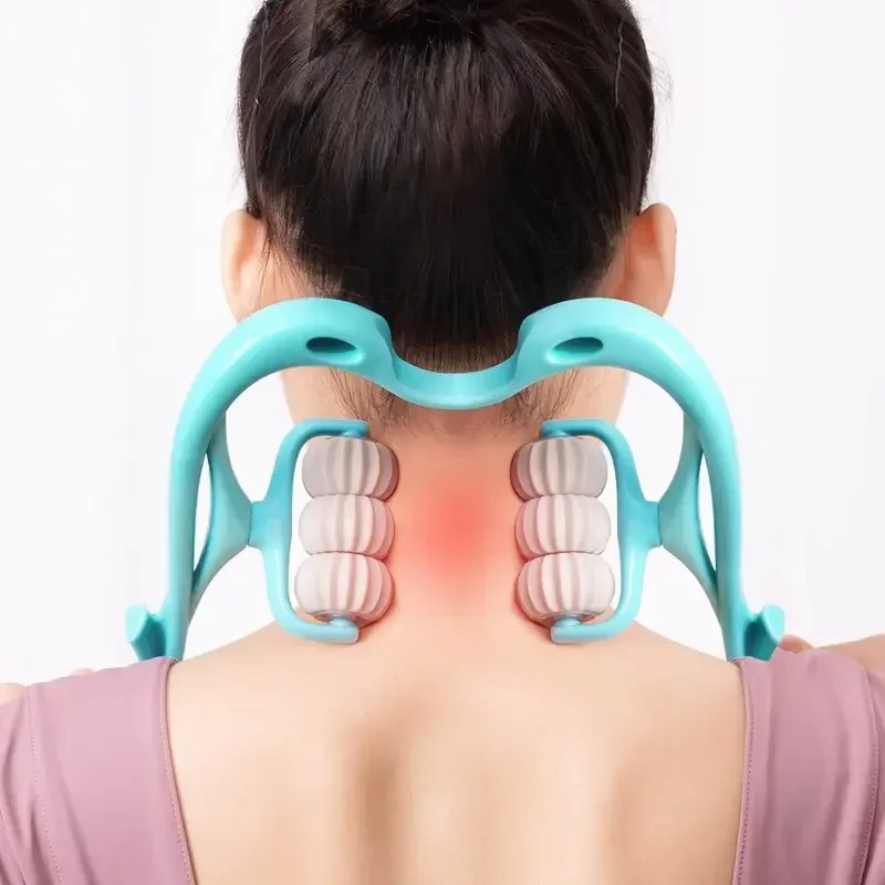 Spinal massage tool, neck massage device, relieves fatigue, neck massage wheel, manual neck clamp, multi-functional