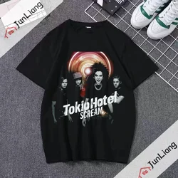 Tokio Hotel  Rock Men's and Women's T-shirt Music Novelty T-shirt Short Sleeve Crewneck Tee Printed Clothes