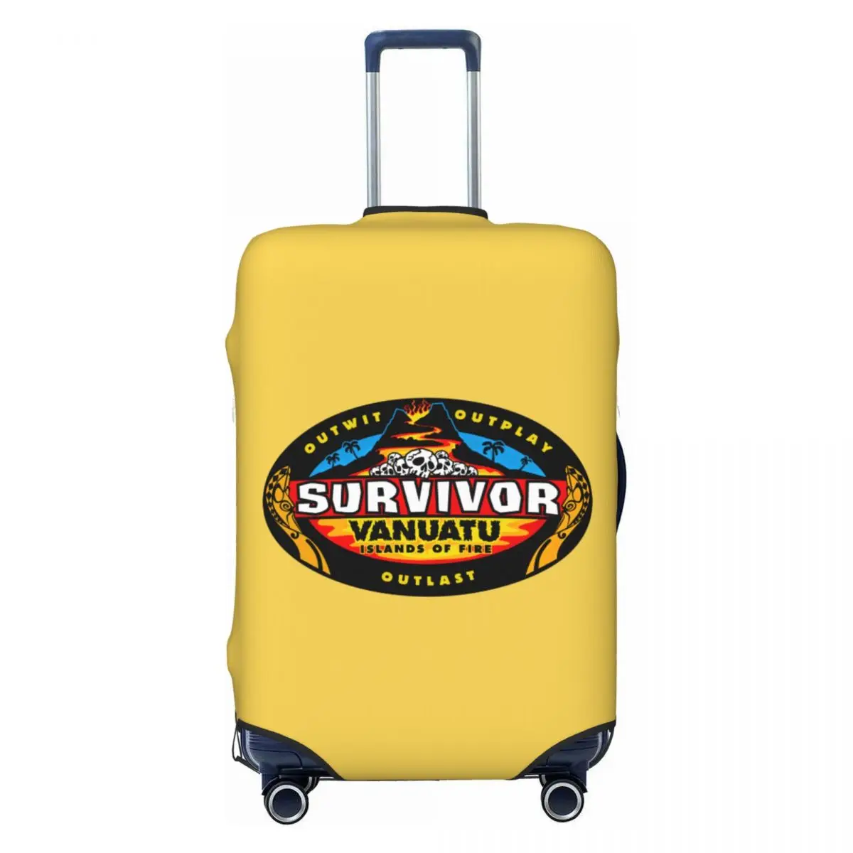 

Custom Adventure Game TV Show Survivor Travel Luggage Cover Dust Proof Suitcase Cover Protector Fit 18-32 Inch