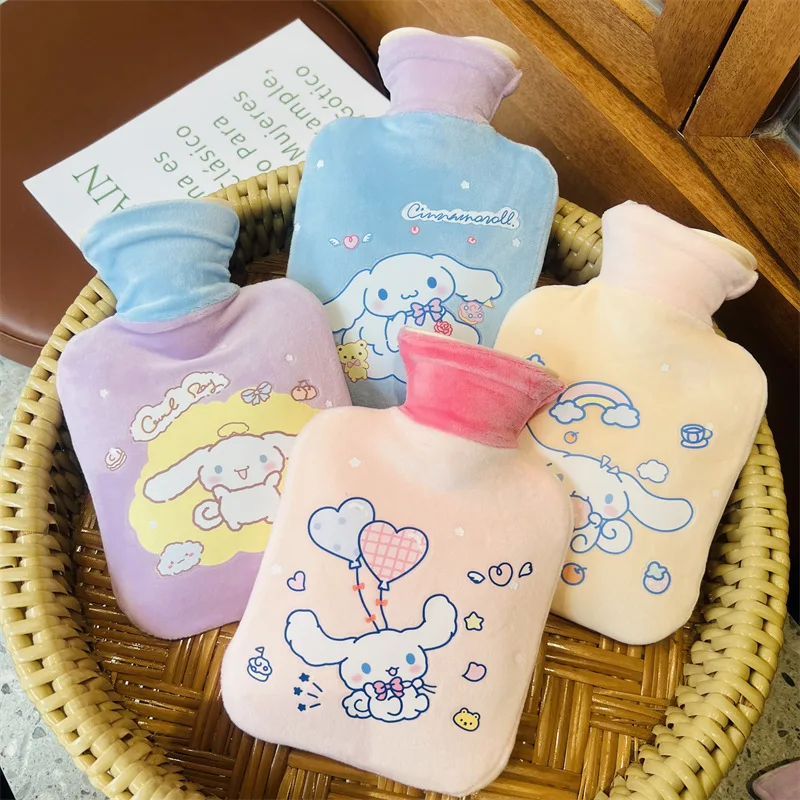 

2000Ml Sanrio Plush Hot-Water Bag Hello Kitty Cinnamoroll Hot Water Bottle Bag Cartoon Hand Warmer Heat Pack Kawaii Toys Gifts