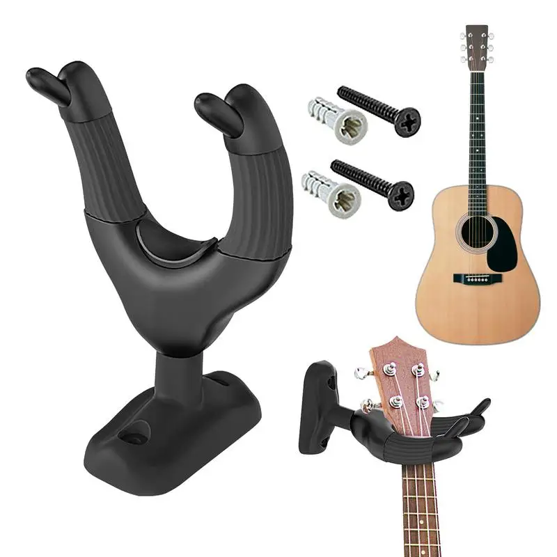 

Guitar Hanger Hook Wall Mount Non-slip Holder Stand For Guitar Ukulele Violin Bass Guitar Instrument Accessories For Home