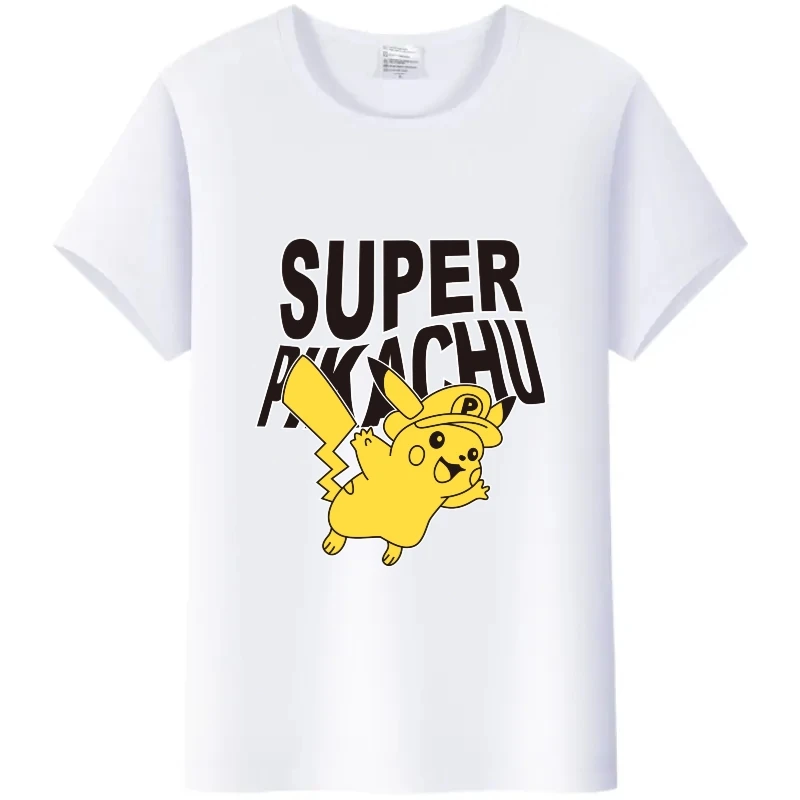 Moda estate giapponese Anime Pokemon Pikachu t-shirt donna camicie Tees uomo abbigliamento bianco Hippie camicette maniche corte top regalo