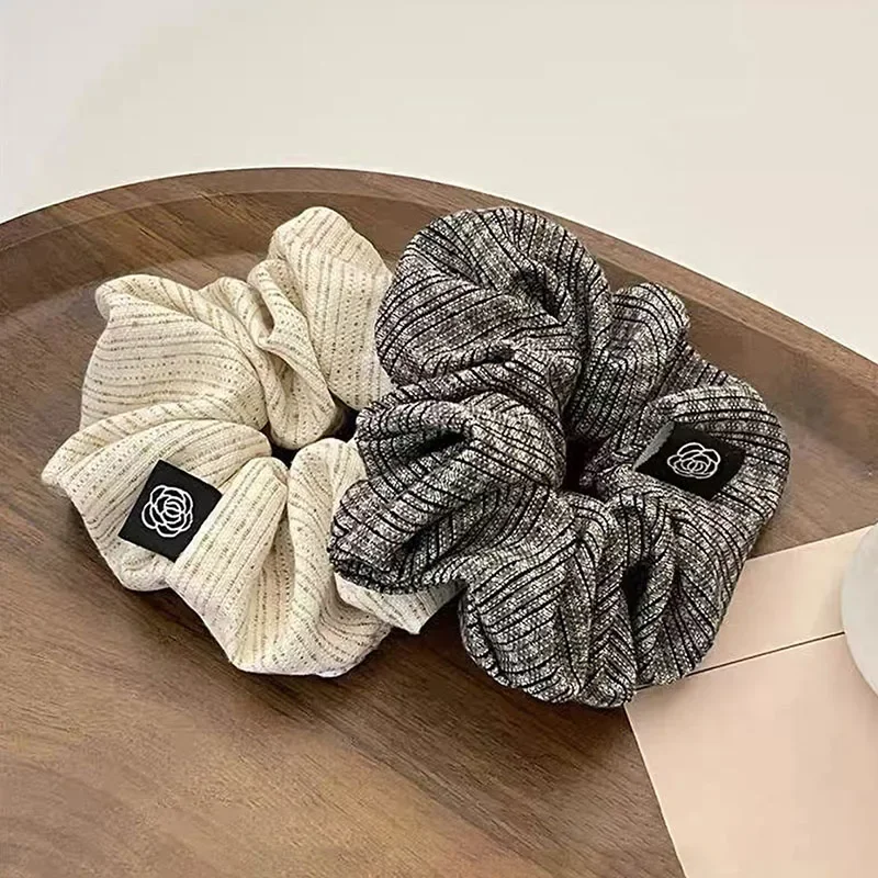 Nieuwe herfst elegante geruite haarring voor vrouwen paardenstaart pompom haarbanden elastische haarband touwen meisjes accessoires hoofddeksels