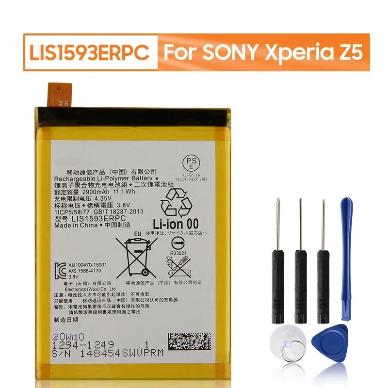 Replacement Phone Battery LIS1593ERPC For Sony Xperia Z5 E6883 E6633 E6653 E6683 E6603 2900mAh