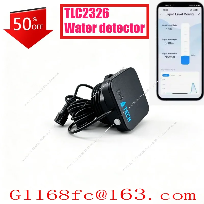 TLC2326 high-precision 5v power Wifi ultrasonic level gauge, with mobile app monitoring, timely alarm water and oil monitor