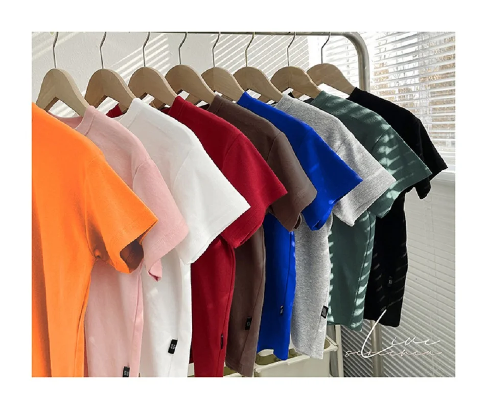 Summer Casual School Kids Cotton Plain Tee Tops Baby and Boys Short-Sleeved T-Shirt Children Outfit Clothing 1-16 Years