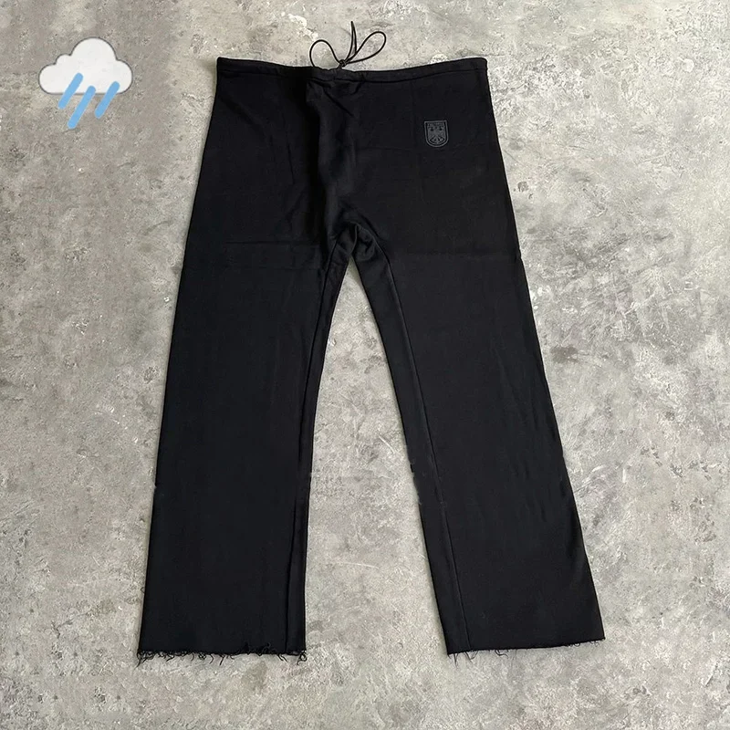 2024, большие спортивные штаны Kanye West Vultures YZY, мужские и женские повседневные черно-белые брюки для пар, винтажные брюки на шнурке