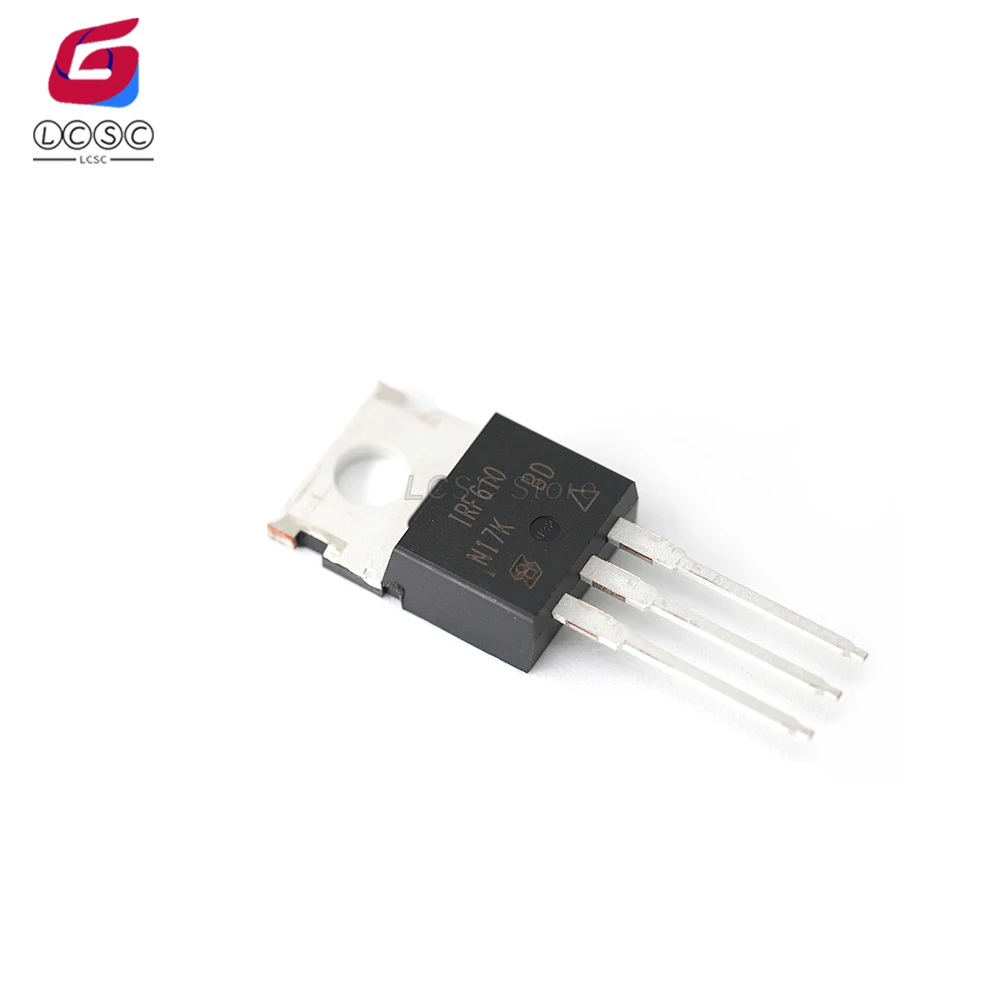 10Pcs/Lot Original IRF610 Field Effect Transistor Power MOSFET N-Channel 200V 3.3A 36W TO-220AB Transistor IRF610PBF