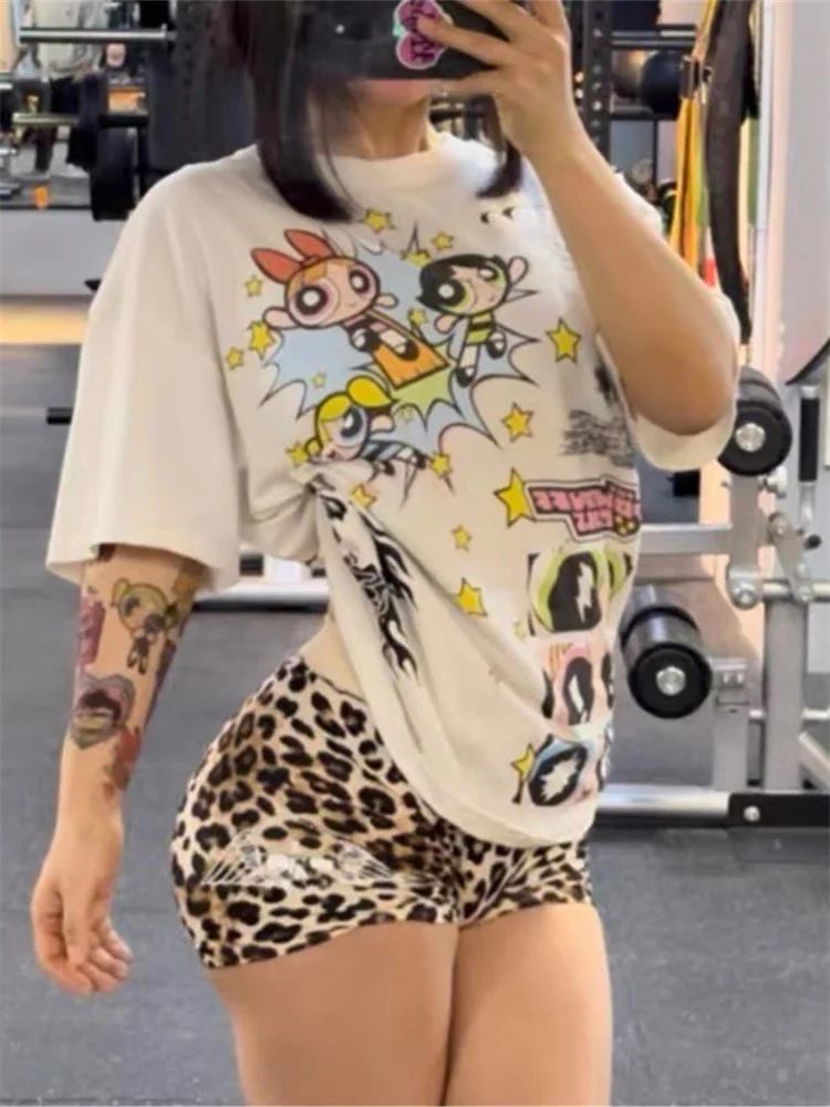 

High-Waist Yoga orts Women's Running Sport orts Qui-Dry Breathable Nylon Fabric Leopard Print Camouflage Sensation