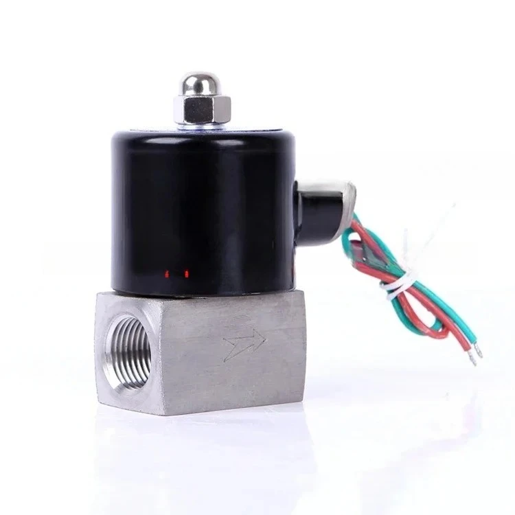 

нормально закрытый электромагнитный клапан из нержавеющей стали, водяной клапан 220 В, 24 В, 304, электрический регулирующий клапан, 4 точки, 6 точек