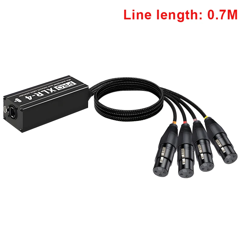 1 paar 4-kanaals 3-pins XLR of 6,3 mm audio en DMX over netwerkkabelverlenger, DMX512 netwerksignaalverlenger mannelijk + vrouwelijk