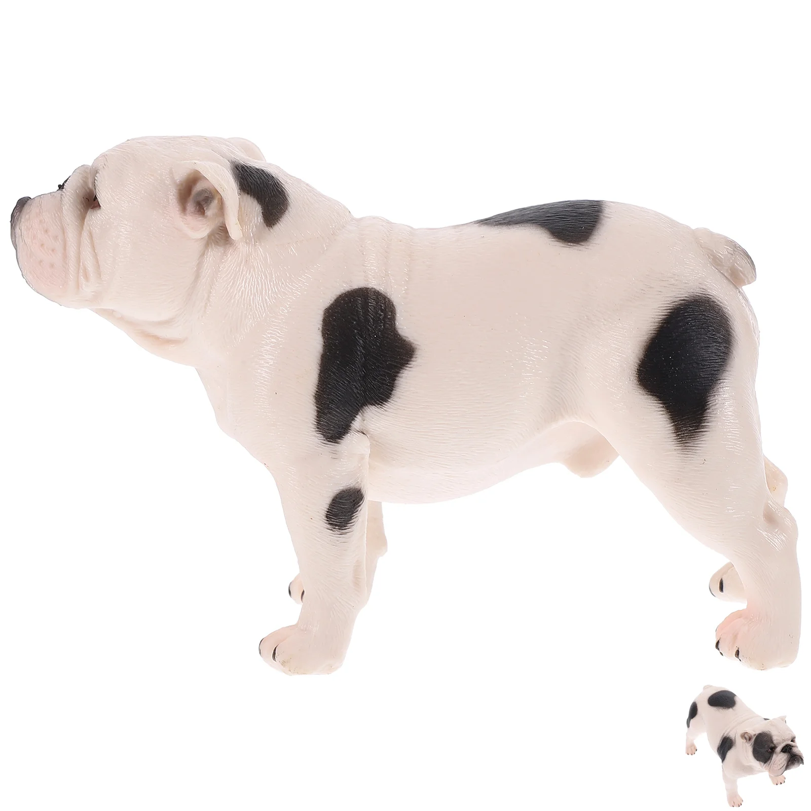 1pc Mini Bulldog Statue Realistische Pvc Hund Simulation Tier Home Office Decor Desktop Pet Ornament Welpen Figur Auto Dashboard
