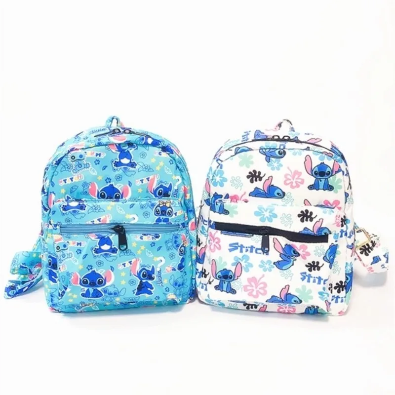 MINISO Disney Cartoon Anime Mickey Stitch Kids Breathable Waterproof Nylon Large Capacity Storage Backpack