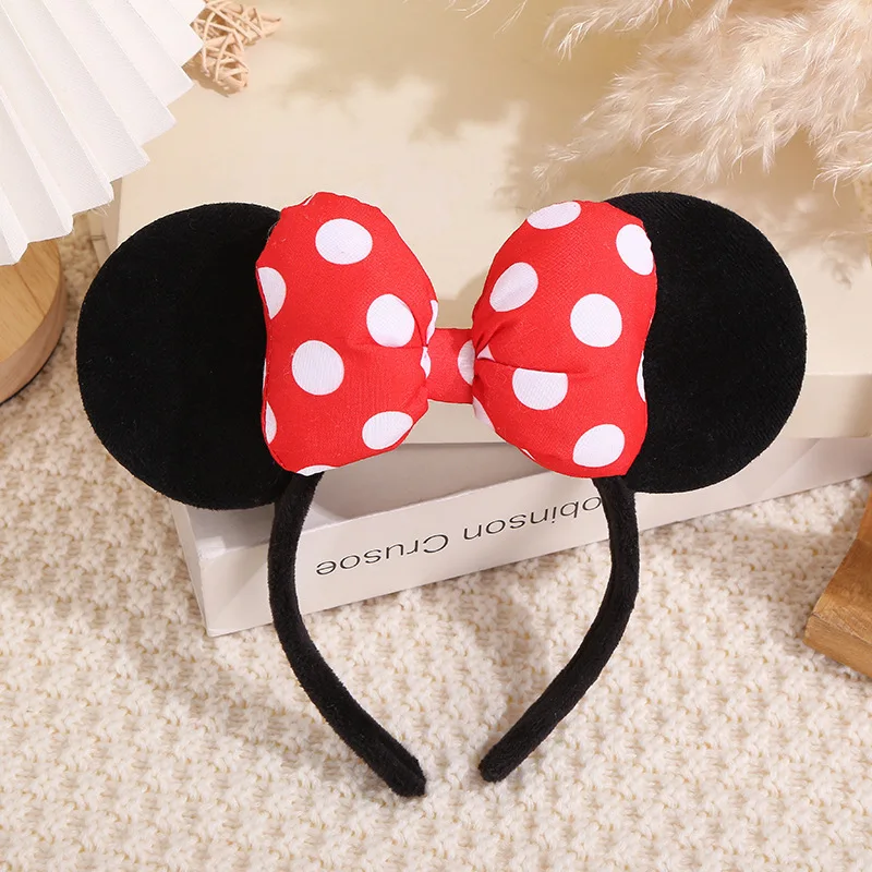 Minnie Mouse Ears Headbands for Girls Christmas Sequin Bows Mouse Ear Headband Children  Festival Party Cute Headwear