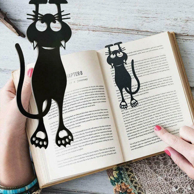 Black Cat Book Bookmark 3D Plastic Three-Dimensional Cute Cat Bookmark