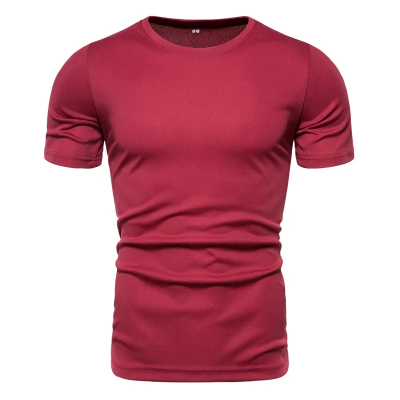 

2023 Foreign Trade Men's Short sleeved Solid Color Casual T-shirt Four Seasons Men's Top