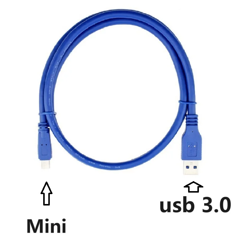 USB 3.0 Type A to Mini USB 10 pin B Extension Cable Male to Male Adapter Lead Super Speed 5Gbps Extender Code USB 3.0 Mini Cable