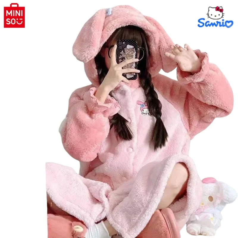 MINISO 오리지널 멜로디 로브 코스프레 코스튬, 할로윈 강아지 원지 애니메이션 만화 소녀 홈 잠옷, 크리스마스 휴일 선물, 신제품